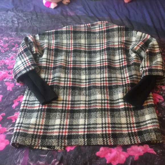 NWOT Express wool houndstooth plaid winter coat - Picture 4 of 4